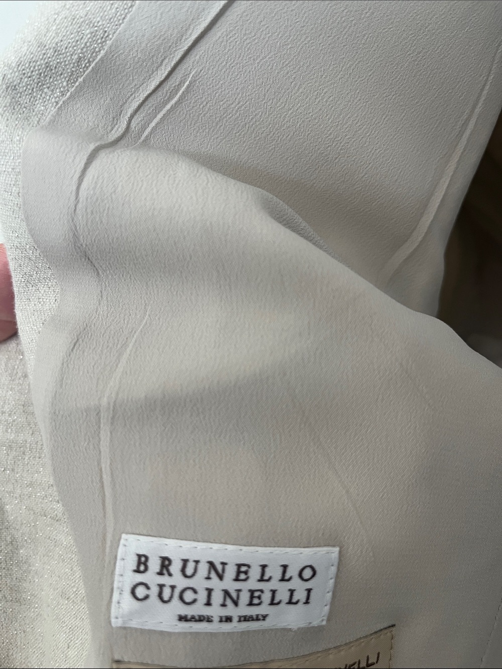 Brunello Cucinelli Double-Breasted Metallic Linen-Blend Blazer - Picture 9 of 17